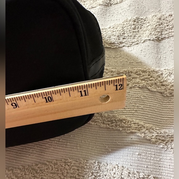 Franco Sarto Handbag, Black Leather and Midnight Blue Nylon, Like New 👜 - Picture 7 of 15